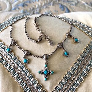 Brighton Indie Cross Turquoise Necklace